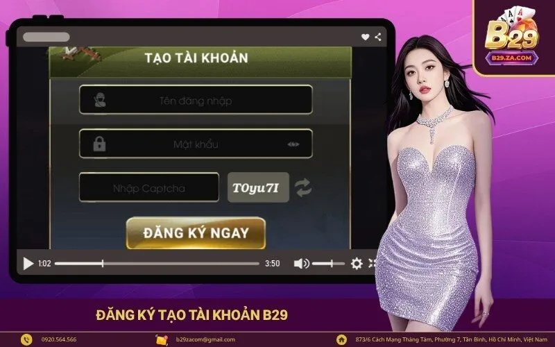 Đăng ký tạo tài khoản B29