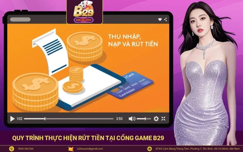 Quy trình thực hiện rút tiền tại cổng game B29
